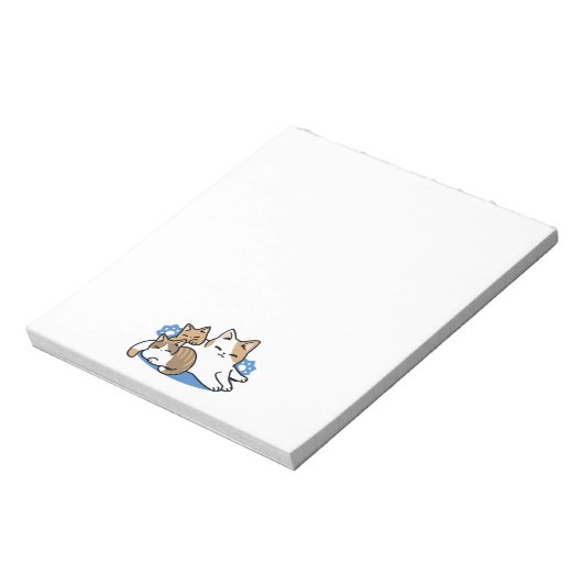 Laze Furdays - Niedliche Lazy Cats Design Notizblock (Rotiert)
