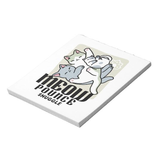 Laze Furdays - Niedliche Lazy Cats Design Notizblock (Rotiert)