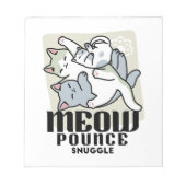 Laze Furdays - Niedliche Lazy Cats Design Notizblock (Vorderseite)