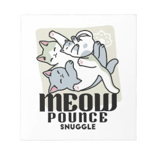 Laze Furdays - Niedliche Lazy Cats Design Notizblock