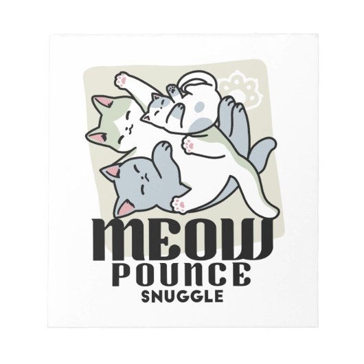 Laze Furdays - Niedliche Lazy Cats Design Notizblock (Vorderseite)