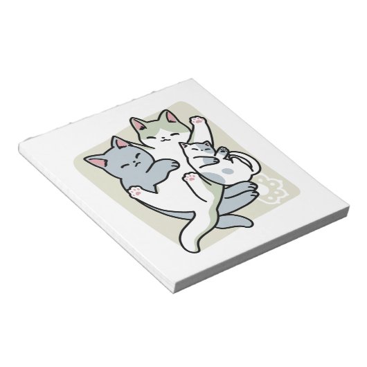 Laze Furdays - Niedliche Lazy Cats Design Notizblock (angewinkelt)