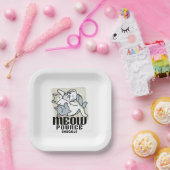 Laze Furdays - Niedliche Lazy Cats Design Pappteller (Party)