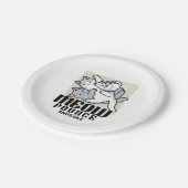 Laze Furdays - Niedliche Lazy Cats Design Pappteller (Schrägansicht)