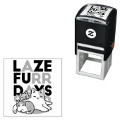 Laze Furdays - Niedliche Lazy Cats Design Permastempel (Beispiel)