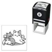 Laze Furdays - Niedliche Lazy Cats Design Permastempel (Beispiel)