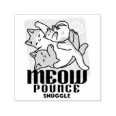 Laze Furdays - Niedliche Lazy Cats Design Permastempel (Design)