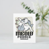 Laze Furdays - Niedliche Lazy Cats Design Postkarte (Stehend Vorderseite)