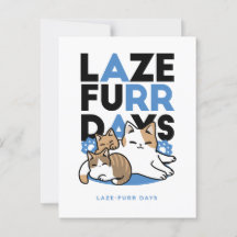 Laze Furdays - Niedliche Lazy Cats Design