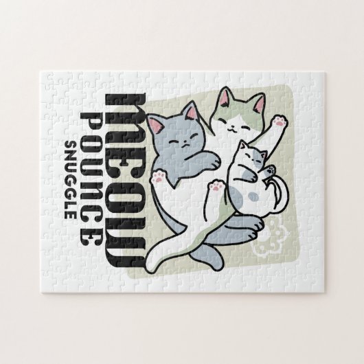 Laze Furdays - Niedliche Lazy Cats Design Puzzle (Horizontal)