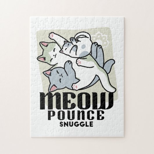 Laze Furdays - Niedliche Lazy Cats Design Puzzle (Vertikal)