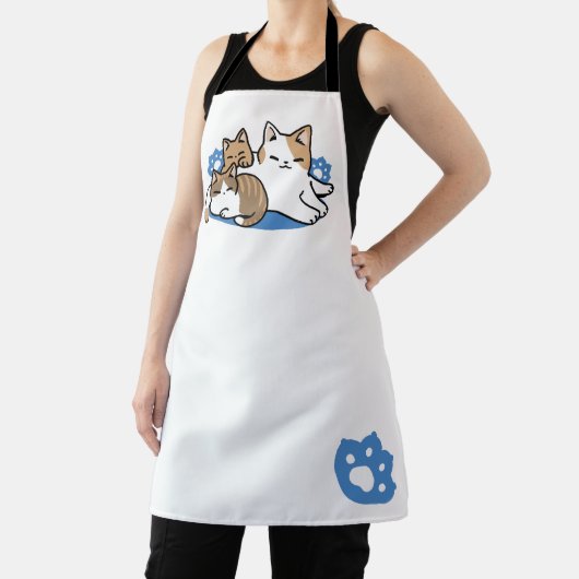 Laze Furdays - Niedliche Lazy Cats Design Schürze (InSitu)