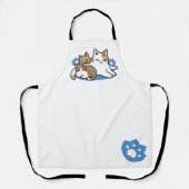 Laze Furdays - Niedliche Lazy Cats Design Schürze (Vorderseite)