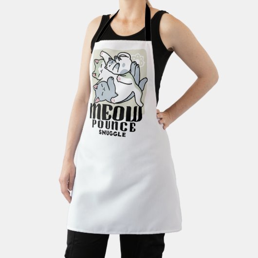 Laze Furdays - Niedliche Lazy Cats Design Schürze (InSitu)