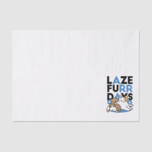Laze Furdays - Niedliche Lazy Cats Design Seidenpapier