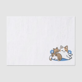 Laze Furdays - Niedliche Lazy Cats Design Seidenpapier