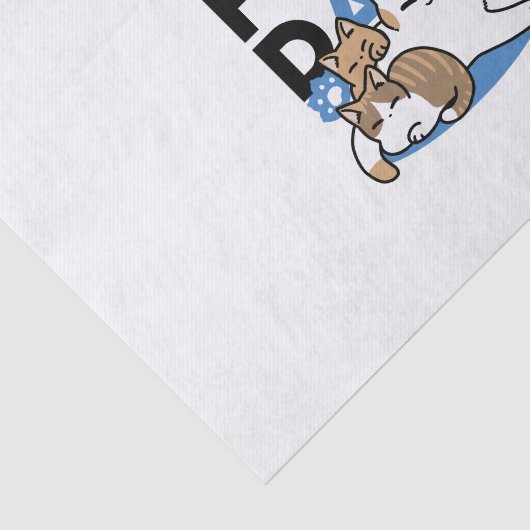 Laze Furdays - Niedliche Lazy Cats Design Seidenpapier (Ausschnitt)