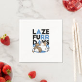 Laze Furdays - Niedliche Lazy Cats Design Serviette (Beispiel)