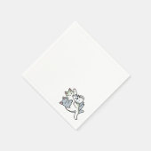 Laze Furdays - Niedliche Lazy Cats Design Serviette (Ecke)