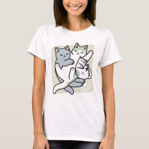 Laze Furdays - Niedliche Lazy Cats Design T-Shirt