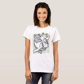 Laze Furdays - Niedliche Lazy Cats Design T-Shirt (Vorne ganz)