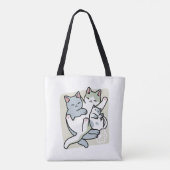 Laze Furdays - Niedliche Lazy Cats Design Tasche (Rückseite)