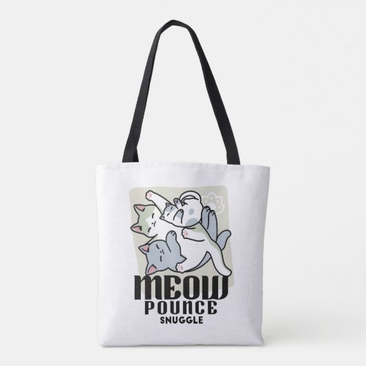 Laze Furdays - Niedliche Lazy Cats Design Tasche (Rückseite)