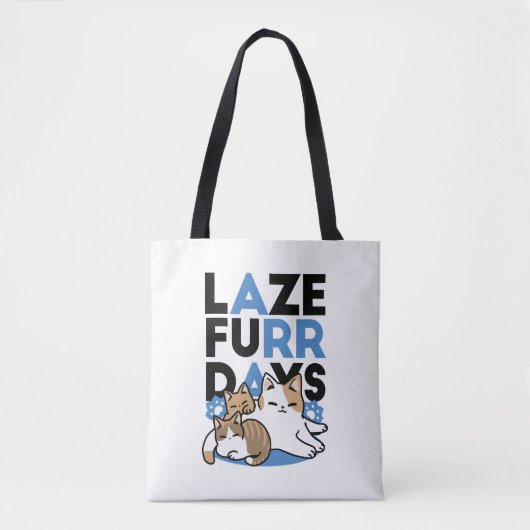 Laze Furdays - Niedliche Lazy Cats Design Tasche (Vorderseite)