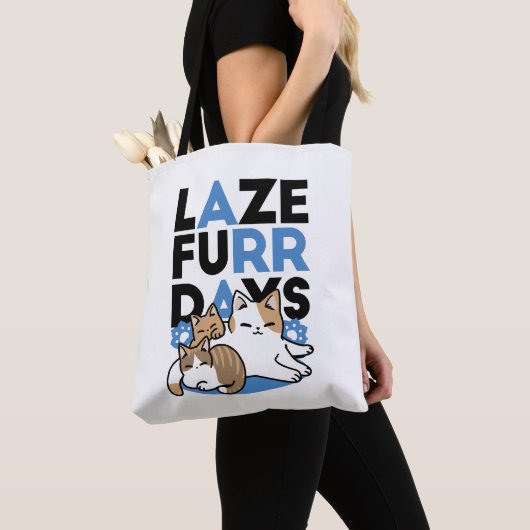 Laze Furdays - Niedliche Lazy Cats Design Tasche (Von Nahem)