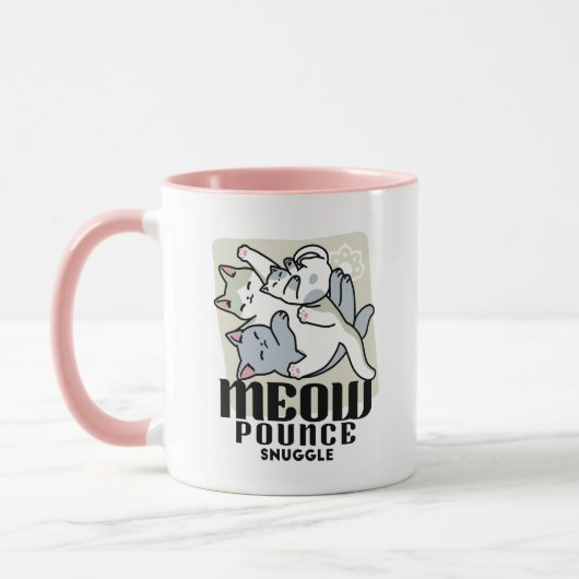 Laze Furdays - Niedliche Lazy Cats Design Tasse (Links)