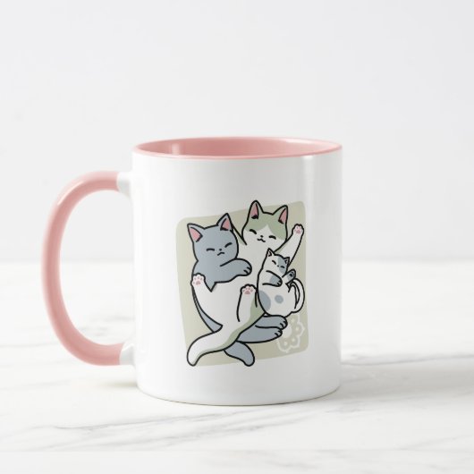 Laze Furdays - Niedliche Lazy Cats Design Tasse (Links)