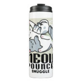 Laze Furdays - Niedliche Lazy Cats Design Thermosbecher (Vorderseite)