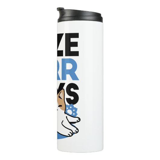 Laze Furdays - Niedliche Lazy Cats Design Thermosbecher (Nach rechts gedreht)