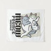 Laze Furdays - Niedliche Lazy Cats Design Wandteppich (Vorderseite (Horizontal))