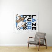 Laze Furdays - Niedliche Lazy Cats Design Wandteppich (Beispiel (Horizontal))