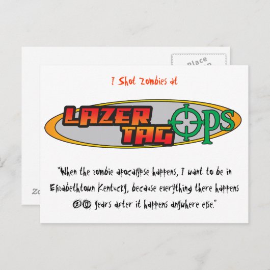 Lazer Tag Ops Postkarte (Vorne/Hinten)