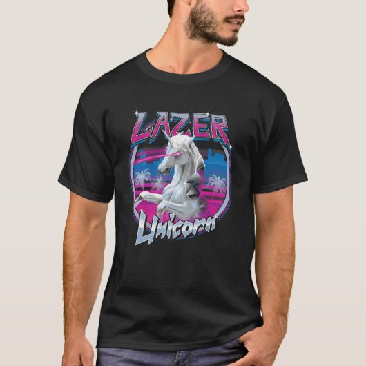 Lazer Unicorn girl T-Shirt (Vorderseite)