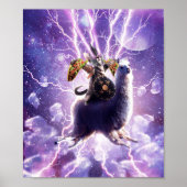Lazer Warrior Space Cat Reitsport Lama mit Taco Poster (Vorne)
