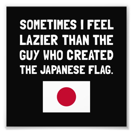 Lazier Japanische Flagge Fotodruck (Vorne)