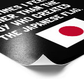 Lazier Japanische Flagge Fotodruck (Ecke)