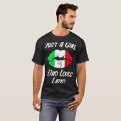 Lazio Lips und Mouth Liebe Italienische Flagge T-Shirt (Vorne ganz)