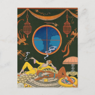 Lazität von George Barbier Postkarte