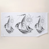 Laztagssegeln weiß strandtuch (Vorderseite)