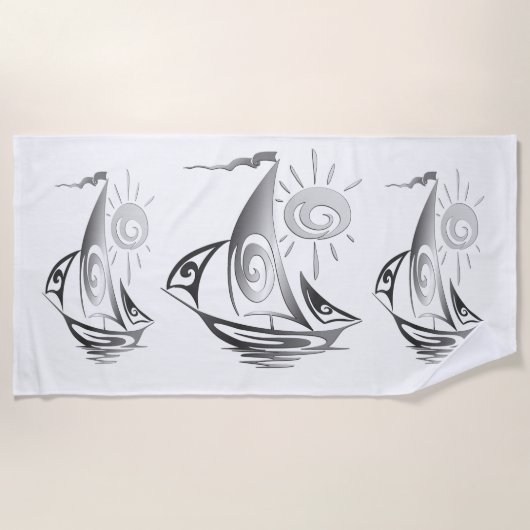 Laztagssegeln weiß strandtuch (Vorderseite)