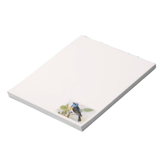 Lazuli Bunting Bird Notepad Notizblock (Rotiert)