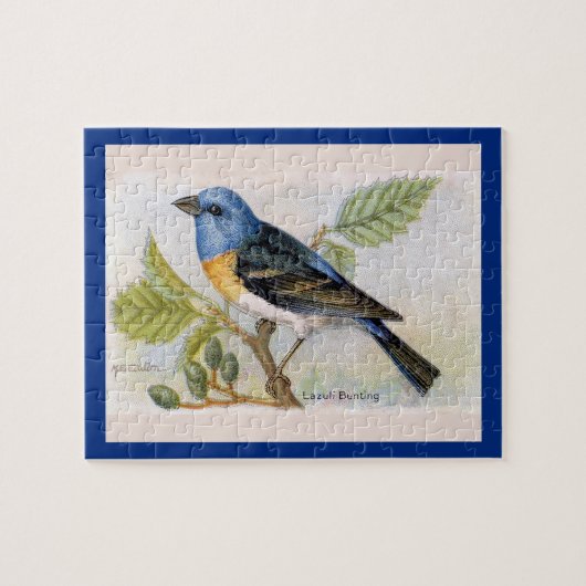 Lazuli Bunting Bird Puzzle (Horizontal)