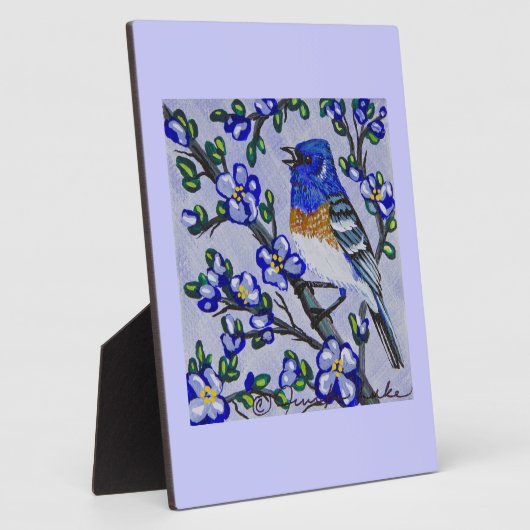 Lazuli Bunting Fotoplatte (Seite)