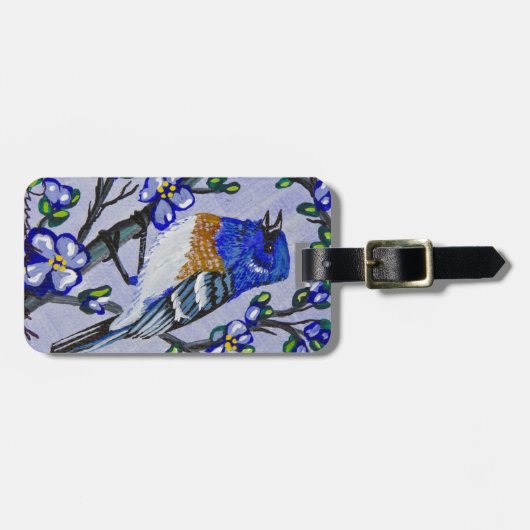 Lazuli Bunting Gepäckanhänger (Vorderseite horizontal)