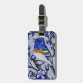 Lazuli Bunting Gepäckanhänger (Vorderseite vertikal)