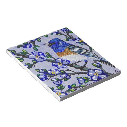Lazuli Bunting Notizblock (angewinkelt)